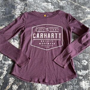 Carhartt Women's Long Sleeve Logo Tee in Plum Purple size 0/2 XS